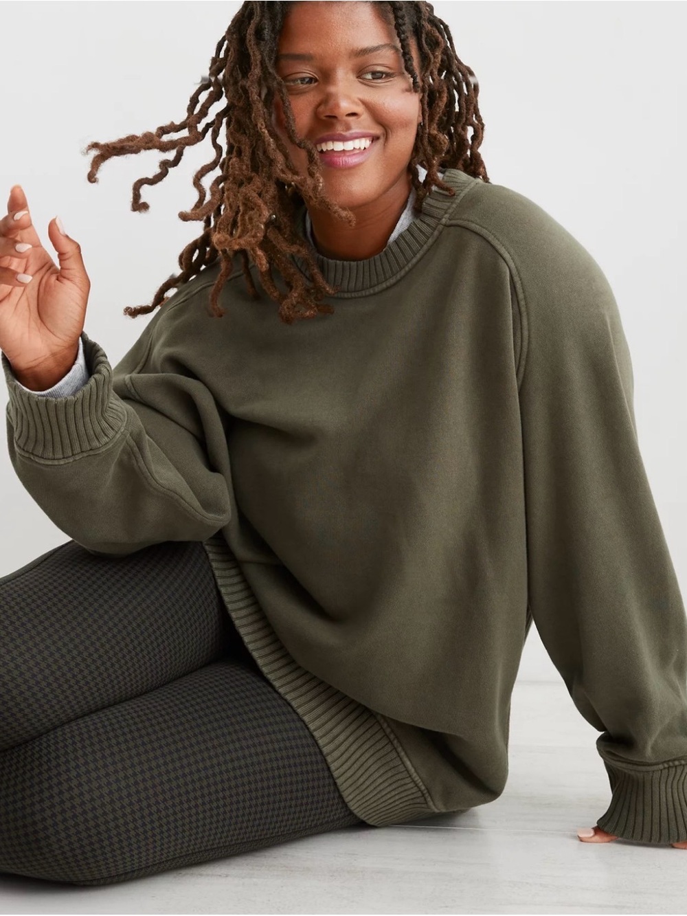 Aerie Down-To-Earth Crew Sweatshirt